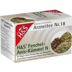 Packung Fenchel-Anis-Kümmel Tee für Magen-Darm-Beschwerden.